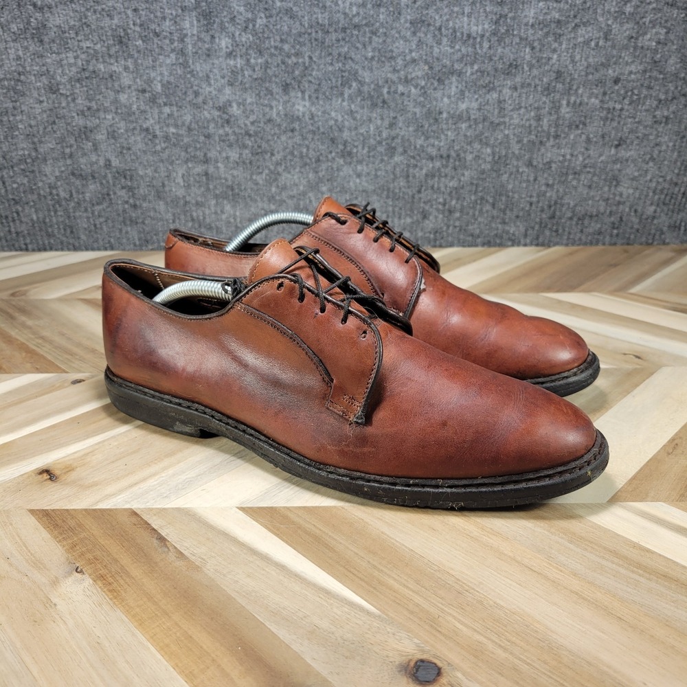 Allen Edmonds Badlands Mens 10 D Dress Shoes Oxfords Brown Leather